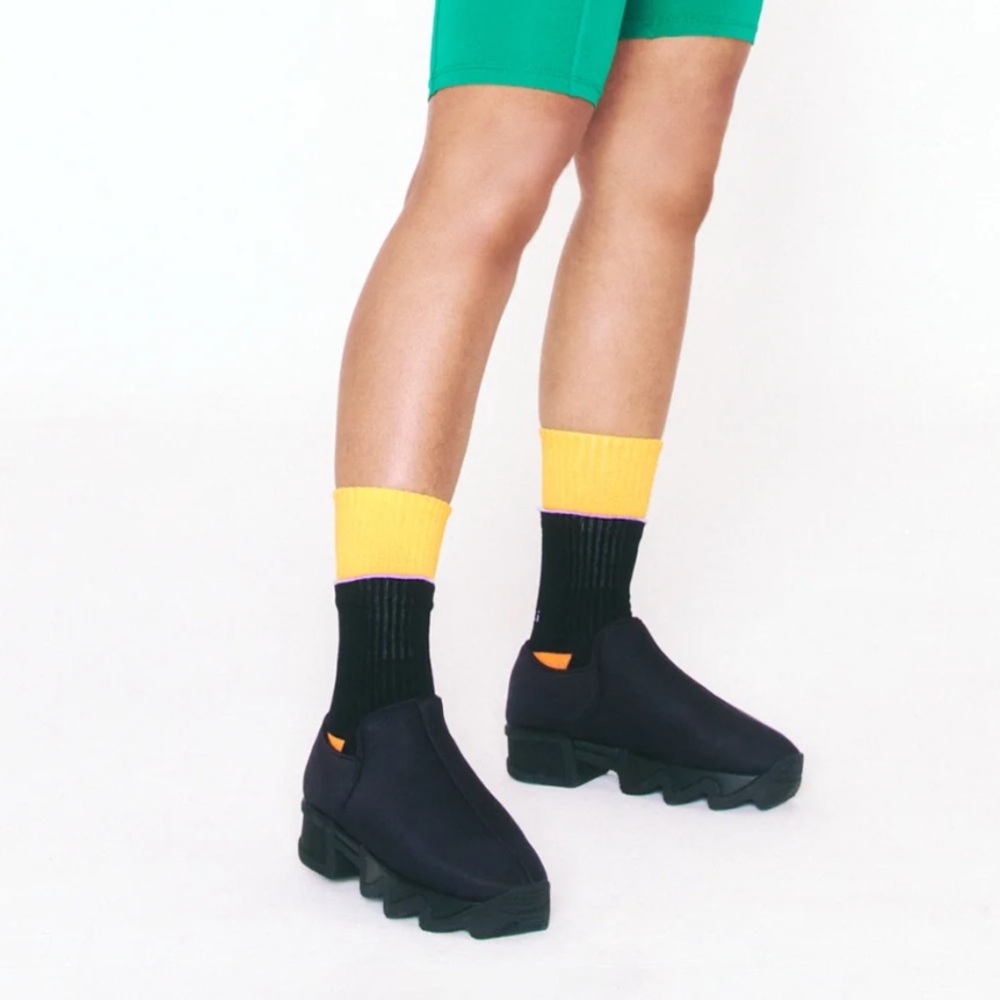 iRi WES Black Low‎ Top Vegan Neoprene Sneakers Black 35.5 5.5